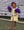 Lucy Game Day Dress- Yellow Stripe/Purple