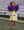 Lucy Game Day Dress- Yellow Stripe/Purple