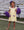 Lucy Game Day Dress- Yellow Stripe/Purple