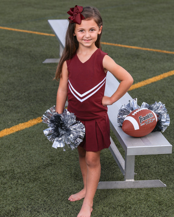 Cheer Uniform Set- Maroon