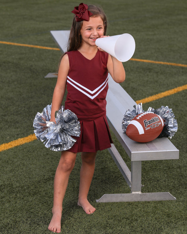 Cheer Uniform Set- Maroon