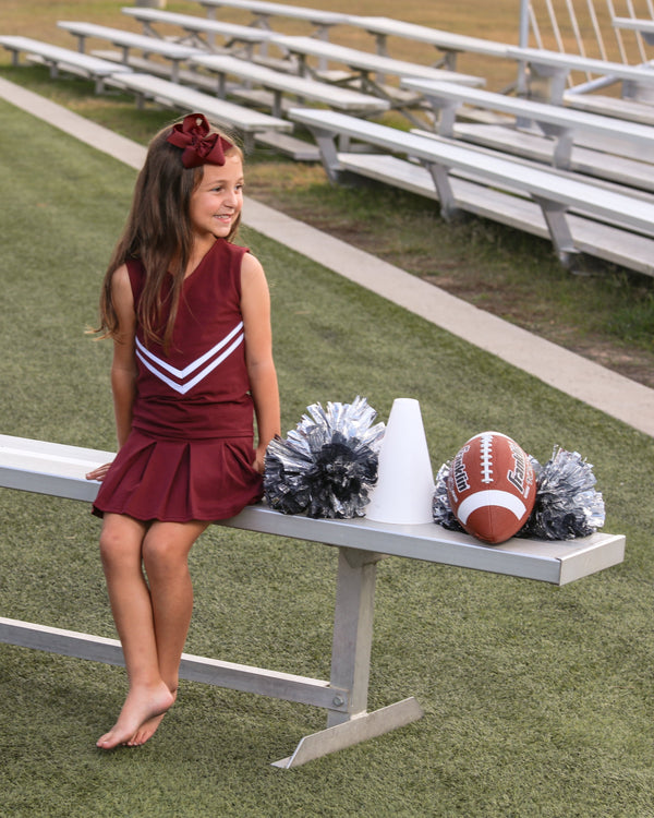 Cheer Uniform Set- Maroon