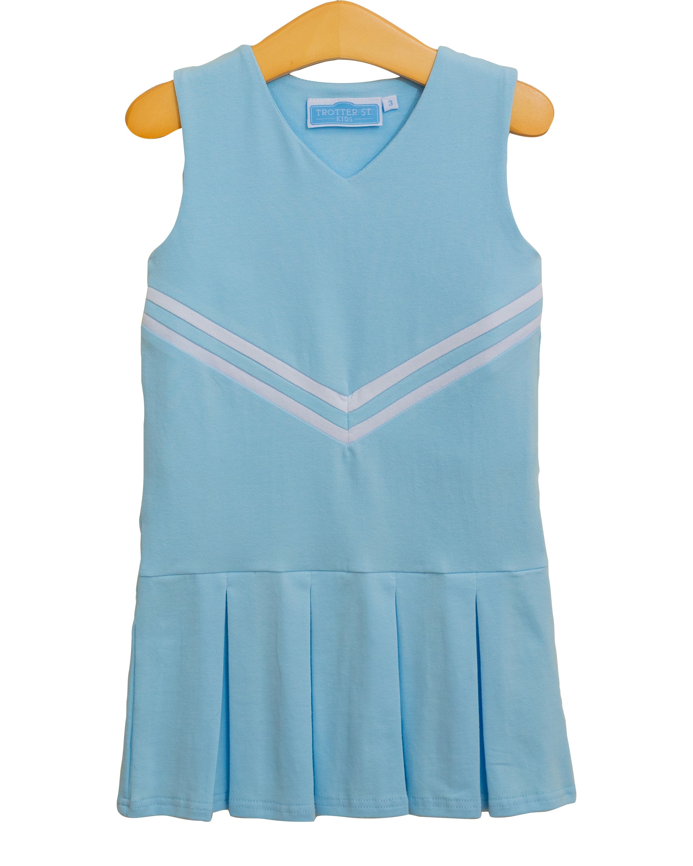 light blue uniform dress JULIA ALLERT - Short Sleeve Midi Dress With Belt - Light Blue