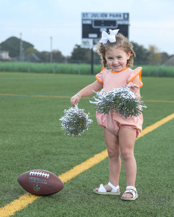 Lucy Game Day Bubble- Orange Stripe