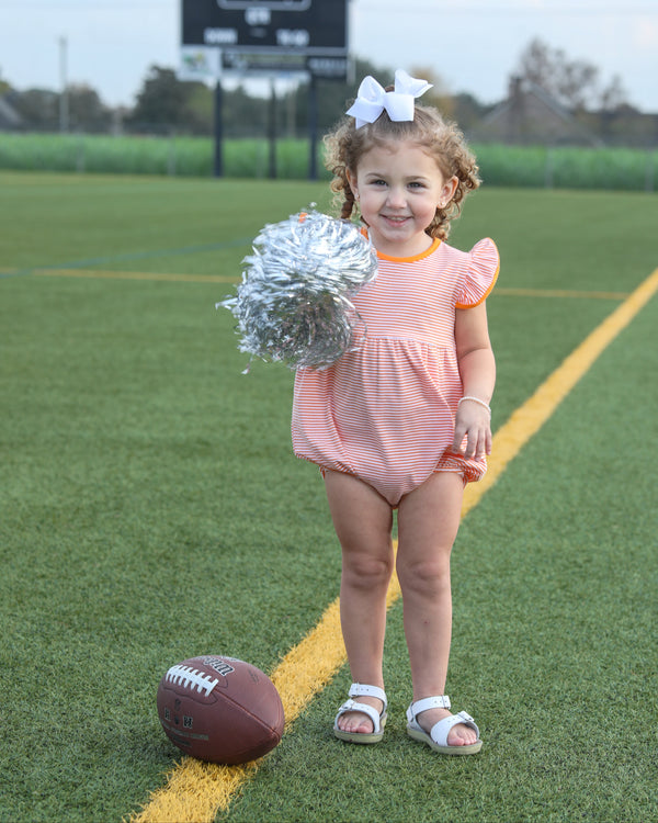 Lucy Game Day Bubble- Orange Stripe