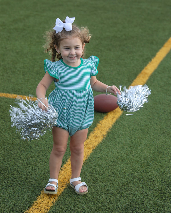 Lucy Game Day Bubble- Green Stripe