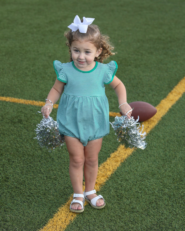 Lucy Game Day Bubble- Green Stripe