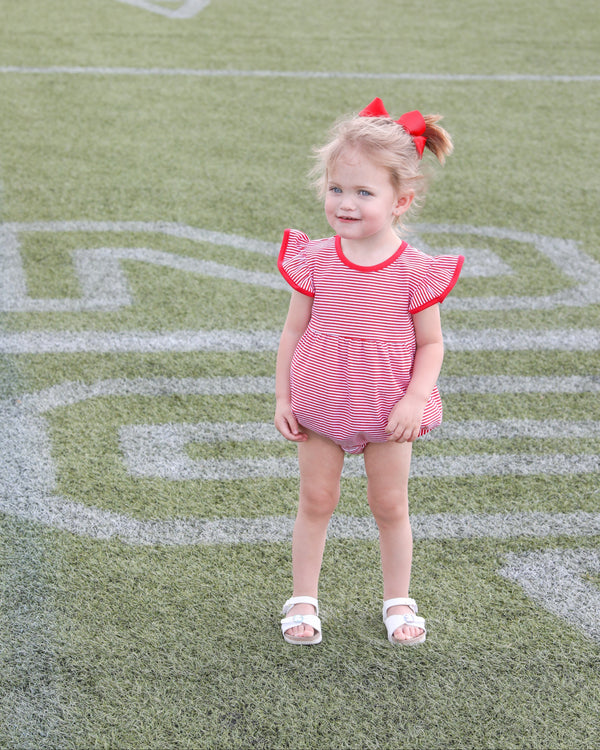 Lucy Game Day Bubble- Red Stripe