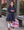 Ruffle LS Polo Dress- Navy