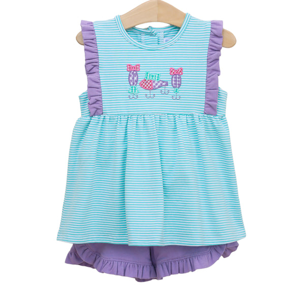 Fishing Lures Ruffle Short Set