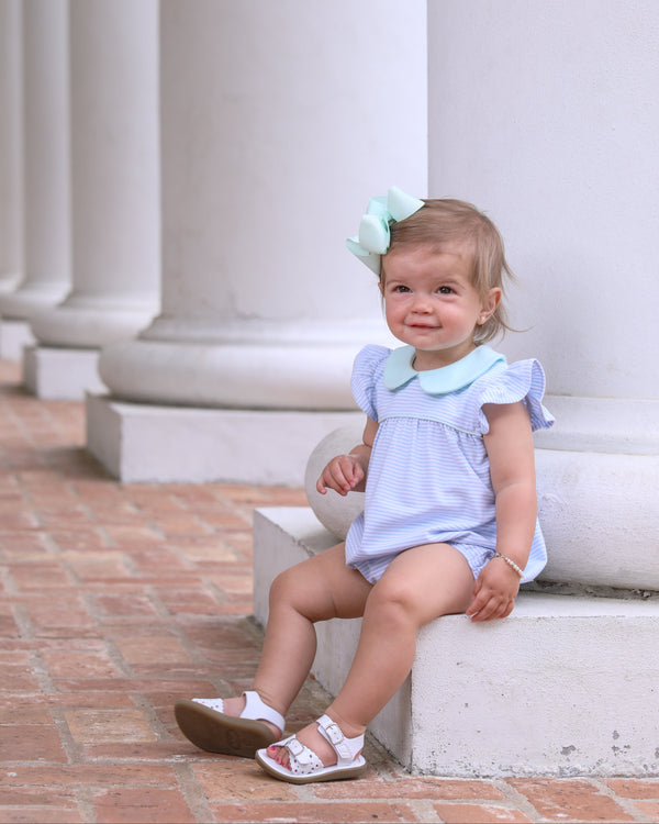 Genevieve Bubble- Light Blue Stripe/Light Mint