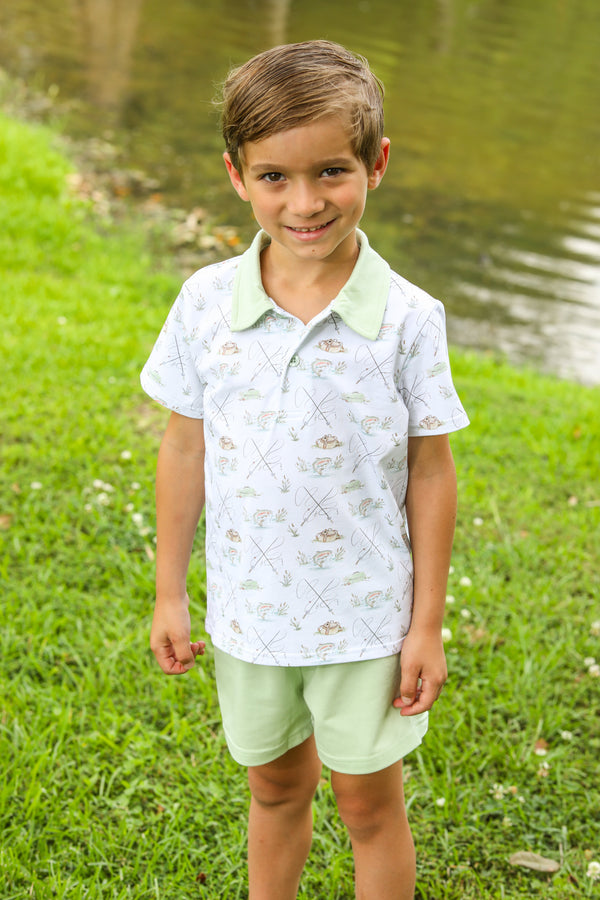 Gone Fishin' Polo Short Set