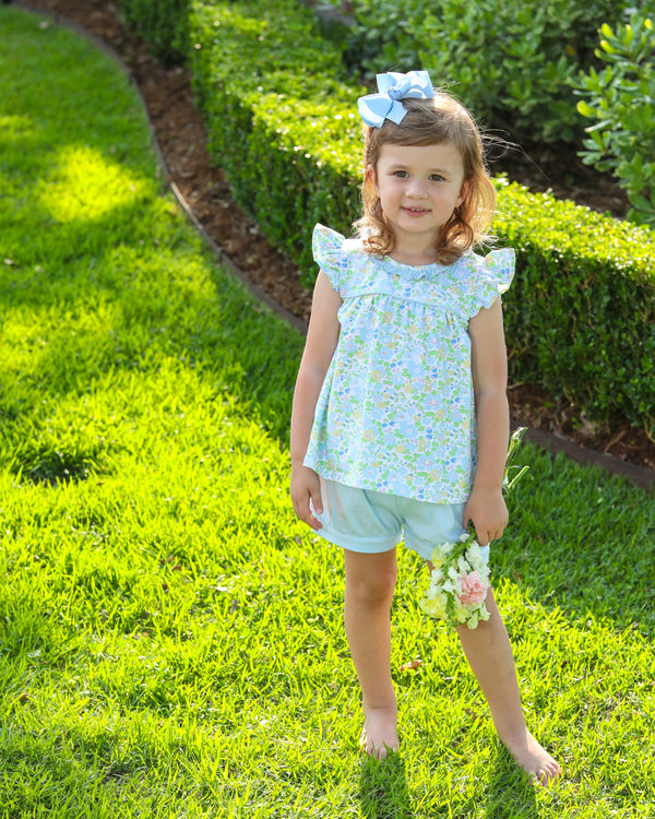 Blooming Floral Ruffle Bloomer Set