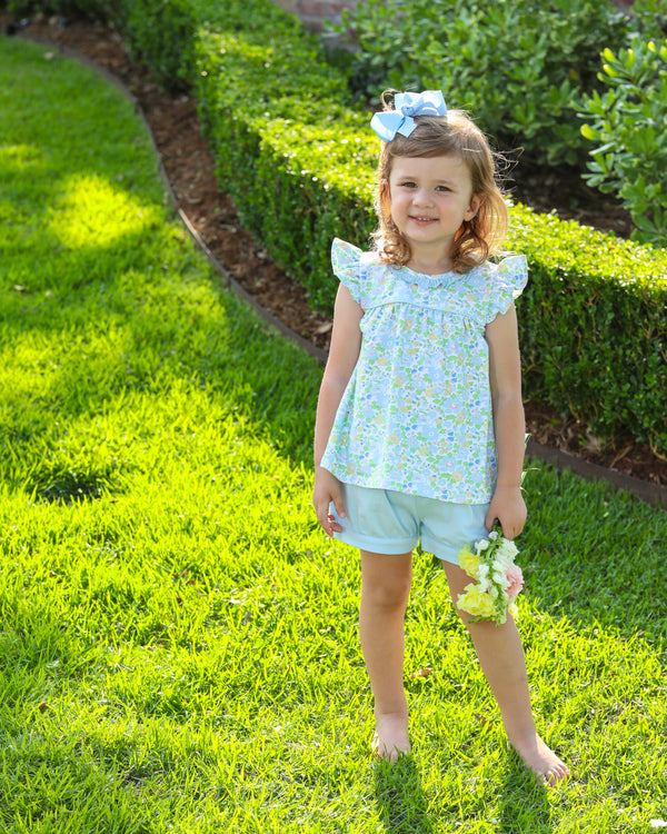 Blooming Floral Ruffle Bloomer Set