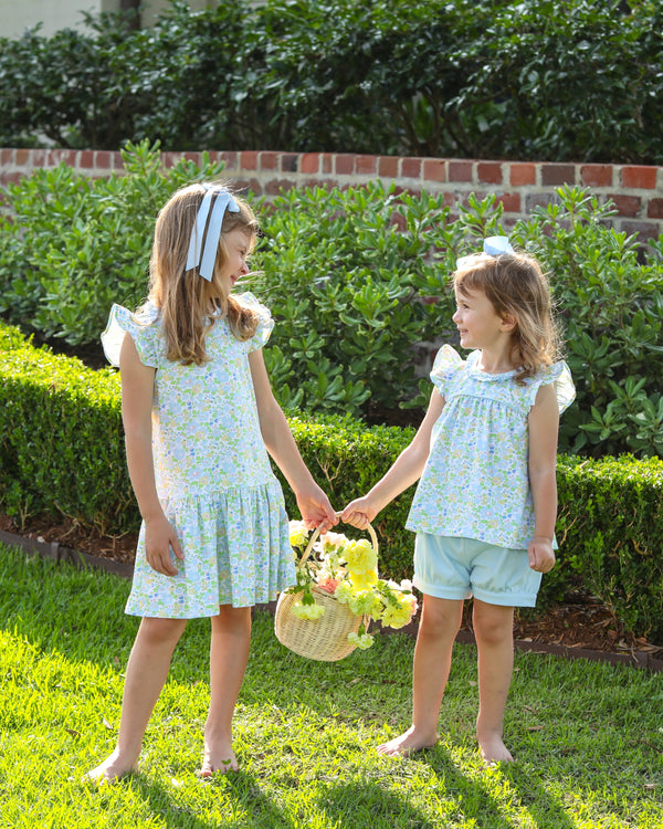 Blooming Floral Ruffle Bloomer Set