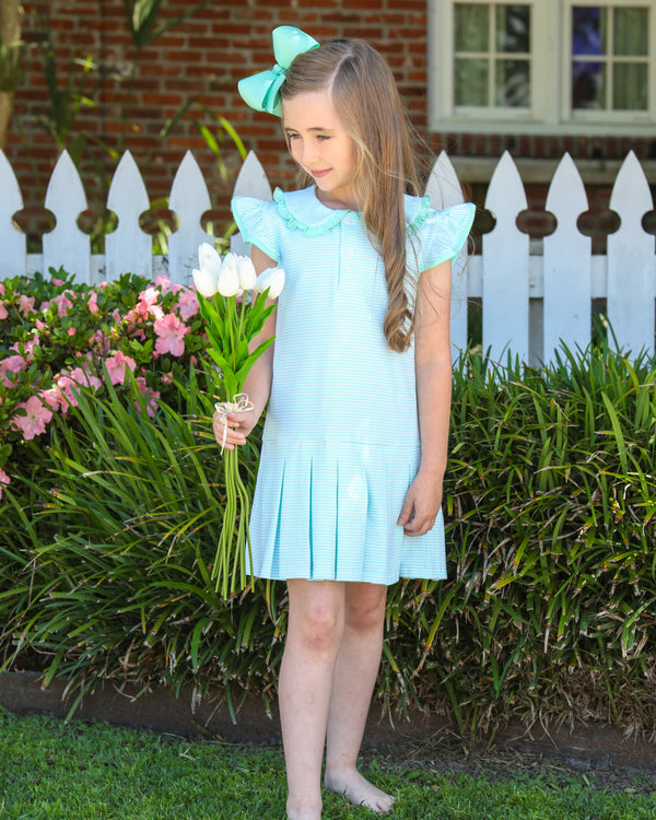 Camilla Dress- Mint Stripe