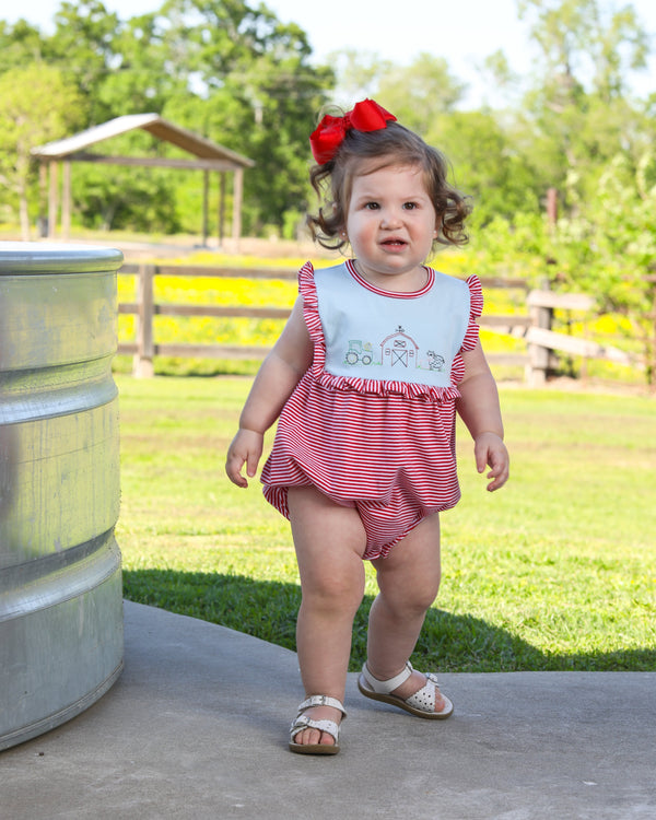 Farm Embroidery Ruffle Bubble