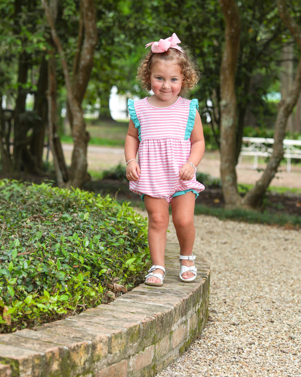 Josie Bubble- Pink Stripe/Teal