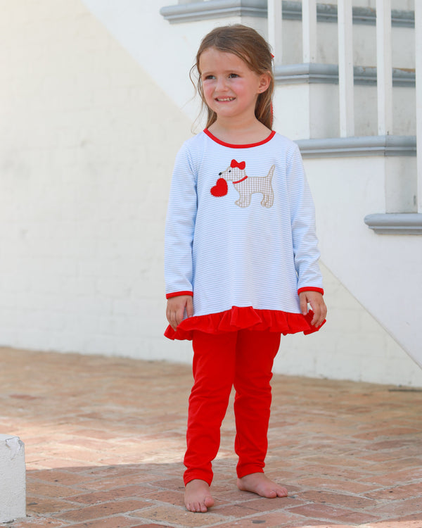 Puppy Love Ruffle Pants Set