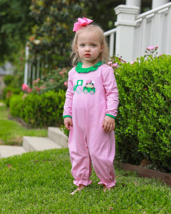 Tractor Ruffle Romper