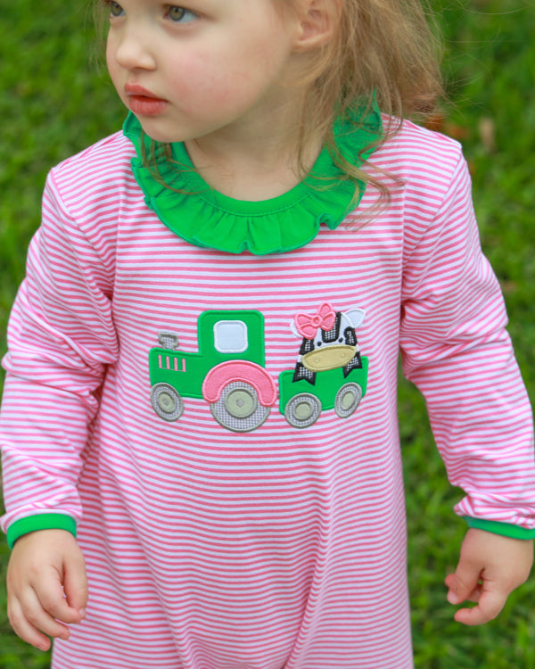 Tractor Ruffle Romper