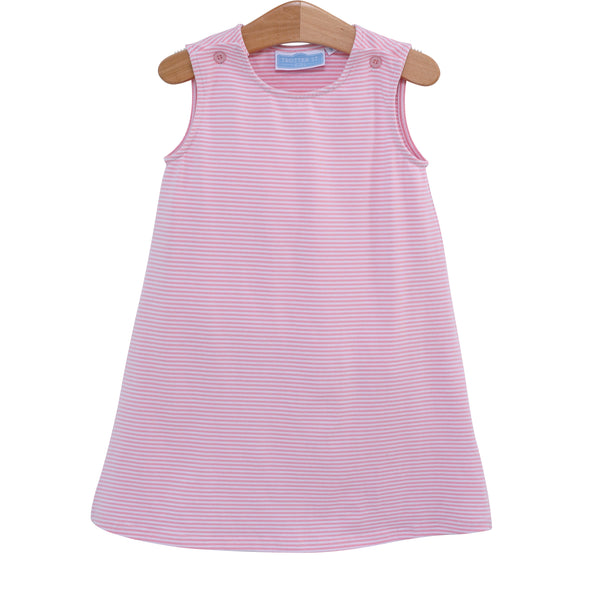 Caroline Dress- Light Pink Stripe