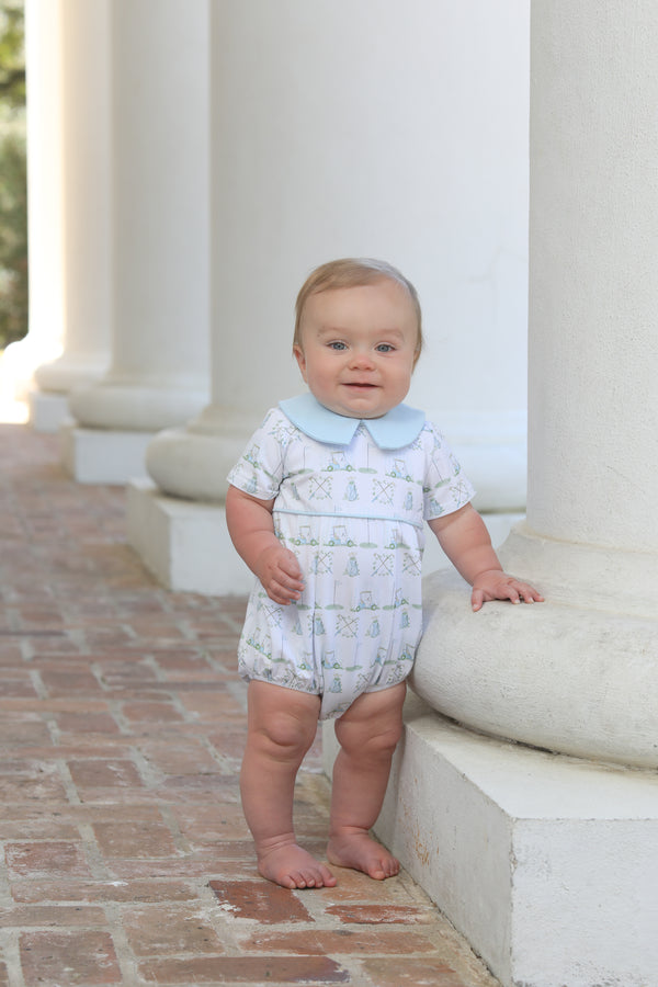 Hole in One Collared Bubble- Blue