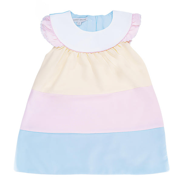 Triple Color Collar Dress