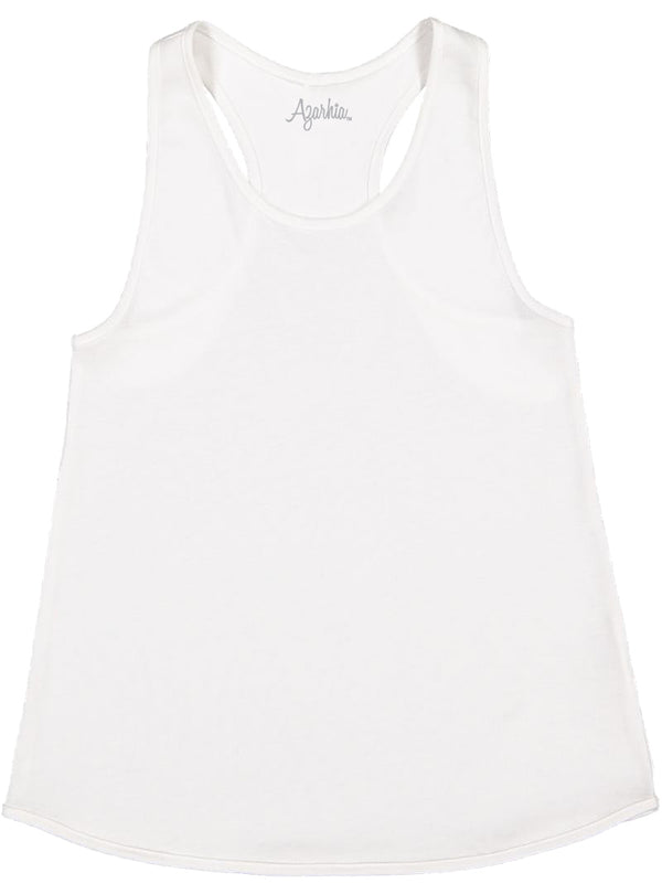 Racer Back Tank Top- White