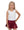 Gathered Skort- Maroon Shimmer