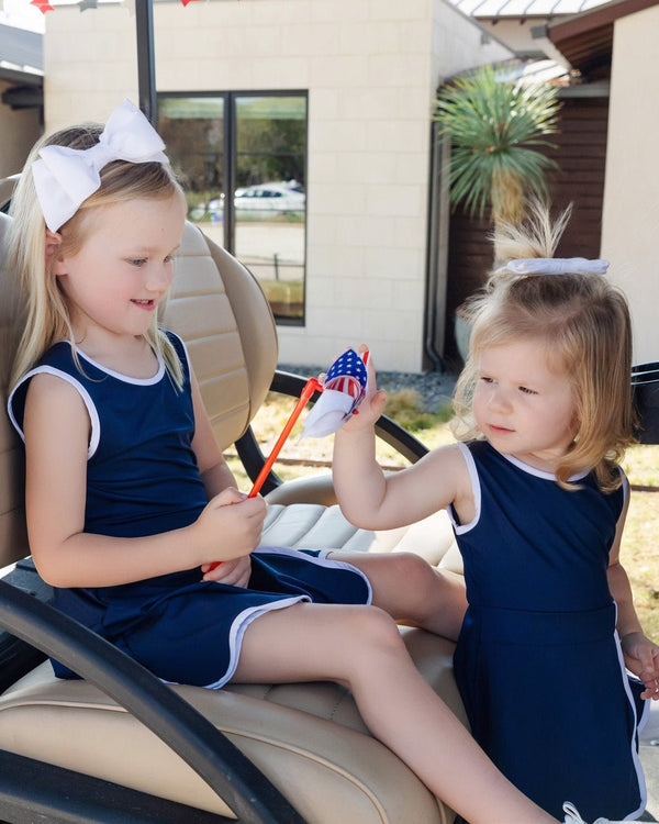 Taylor Performance Dress- Navy