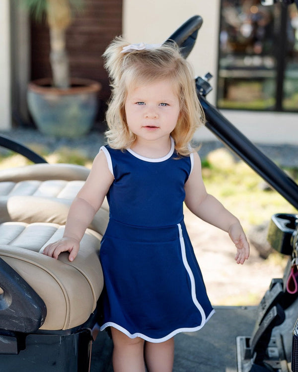 Taylor Performance Dress- Navy