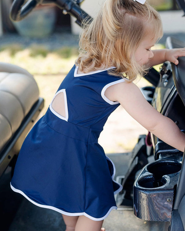 Taylor Performance Dress- Navy