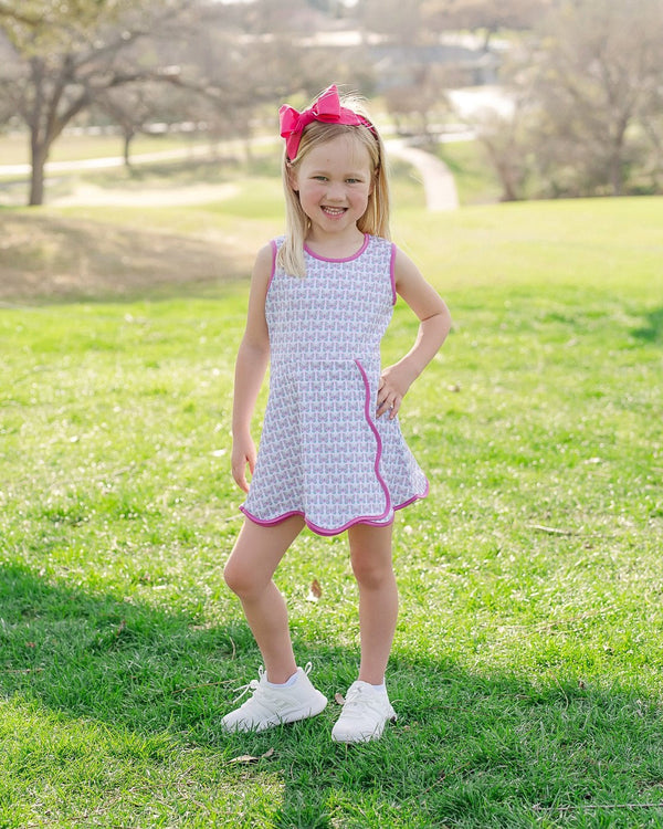 Taylor Performance Dress- Peace Love Butterflies Pink Multi
