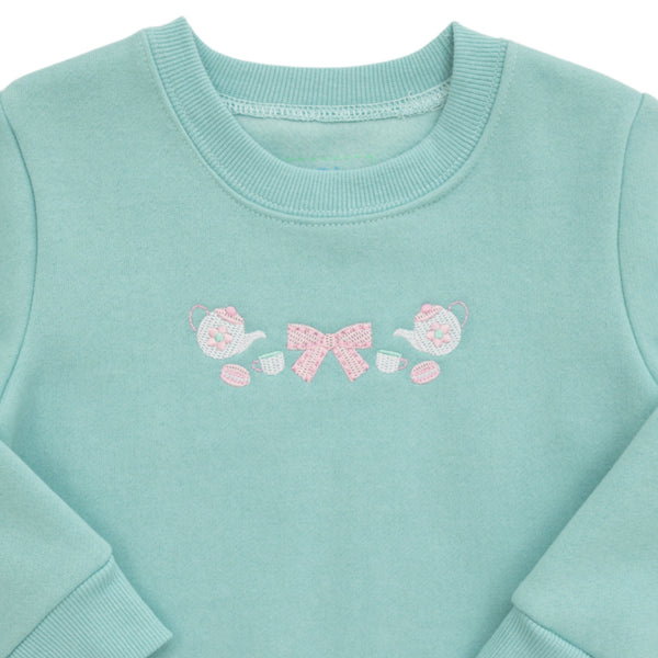 Teacups Ruffle Pullover