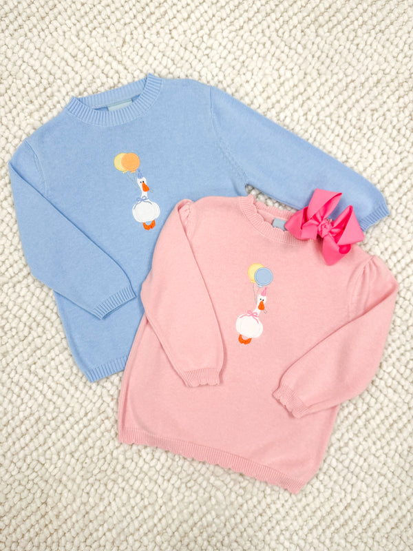 Party Goose Sweater- Blue