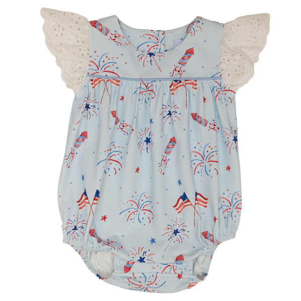 Elizabeth Eyelet Bubble- Fireworks and Freedom