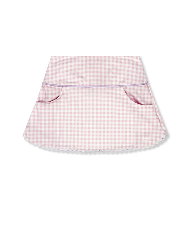 Tiffany Skort- Cotton Candy Pink Check, Petal Purple