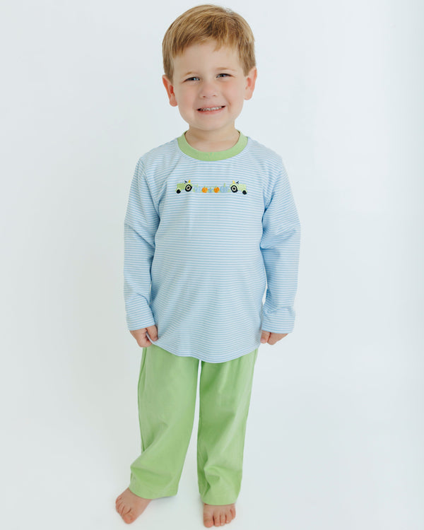 Tractor Pumpkin Pants Set