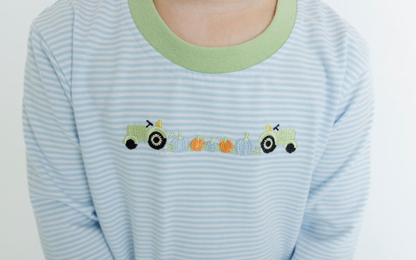 Tractor Pumpkin Pants Set