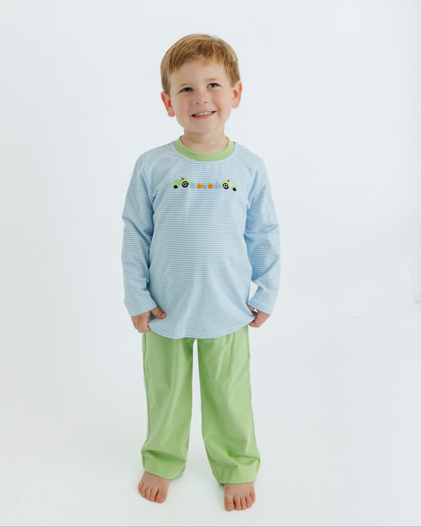 Tractor Pumpkin Pants Set