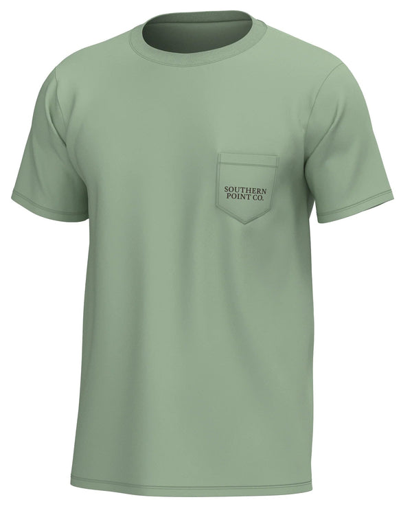 Youth Turkey Strutting In A Clearing Tee- Smoke Green