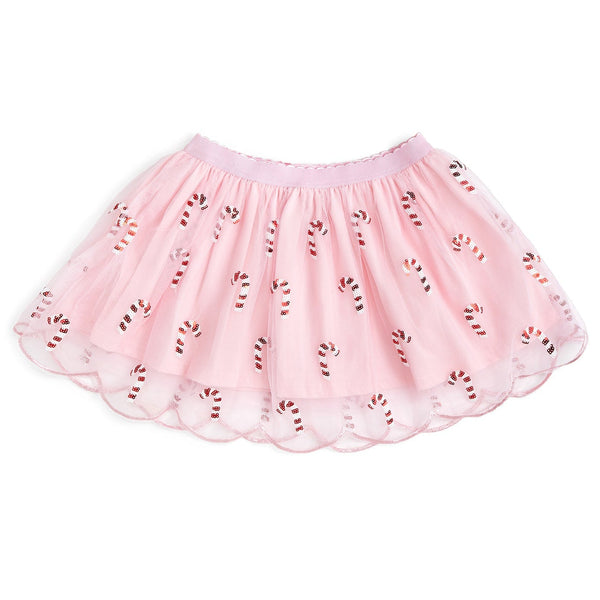 Candy Cane Scalloped Tutu Skirt