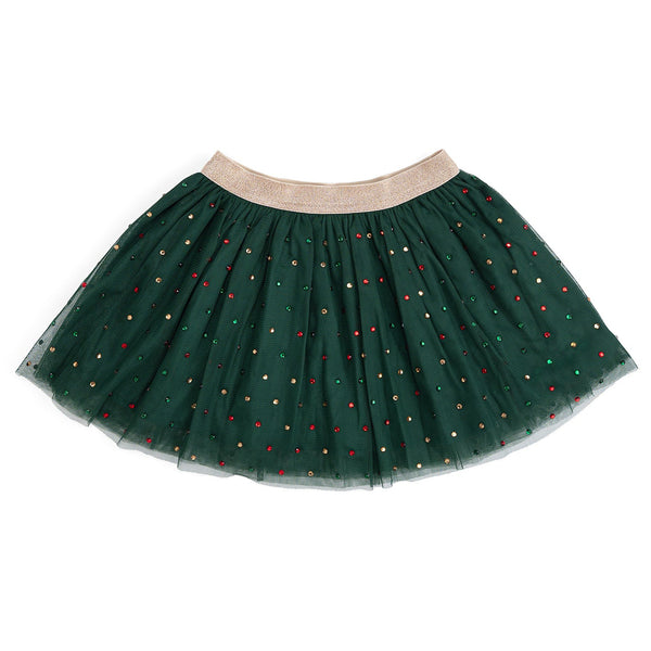 Emerald Rhinestone Christmas Tutu Skirt