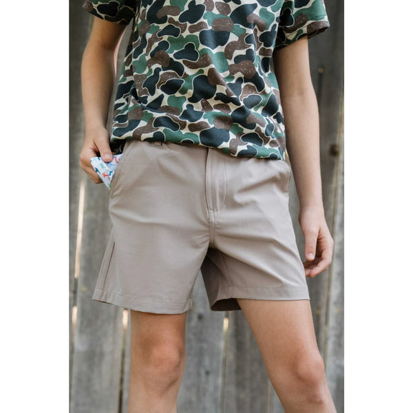 Youth Everyday Short- Cobblestone Khaki- The Great Outdoors Pocket