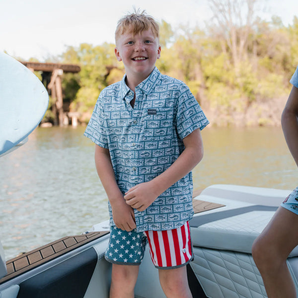 Youth Performance Button Up- Angler's Choice