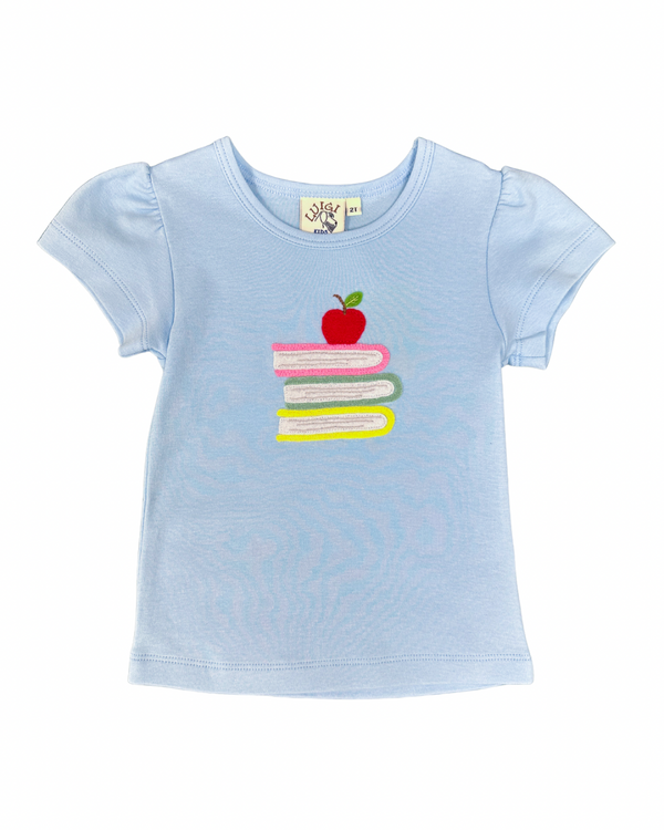 Apple W/ Stacked Books Top