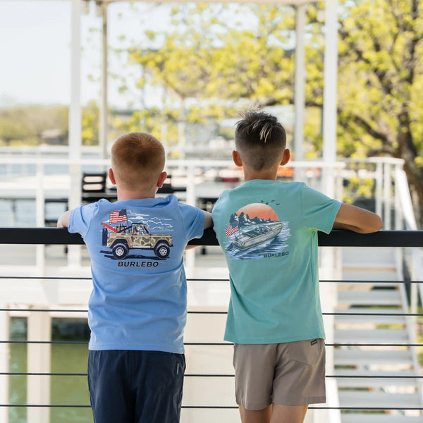 Youth Tee- Burlebo Outdoors Angler - Island Reef