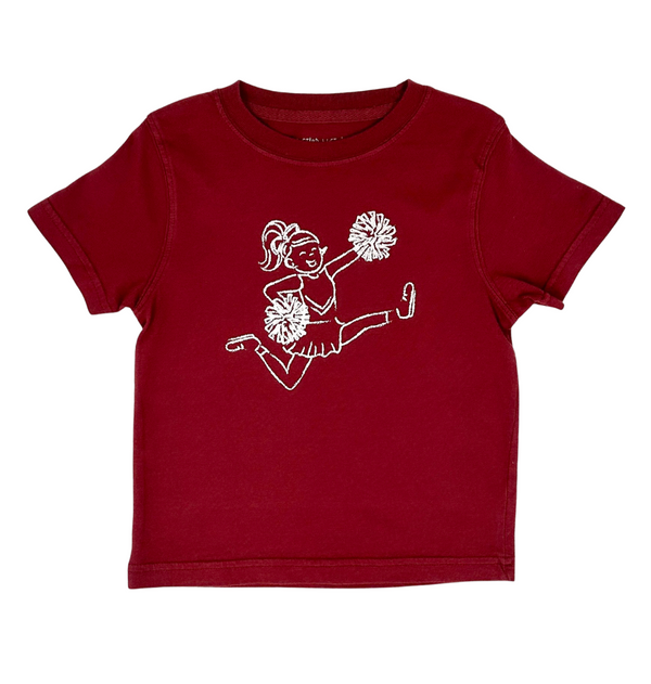 Maroon/White Cheerleader T-Shirt