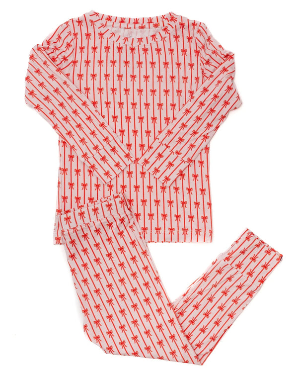 Holiday Bows 2-Piece Pajamas